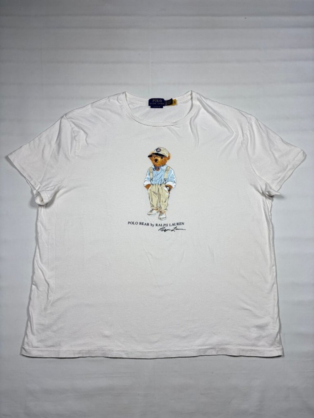 Polo Ralph Lauren White Nautical Bear T-Shirt Men XXL Classic Fit Authentic QR